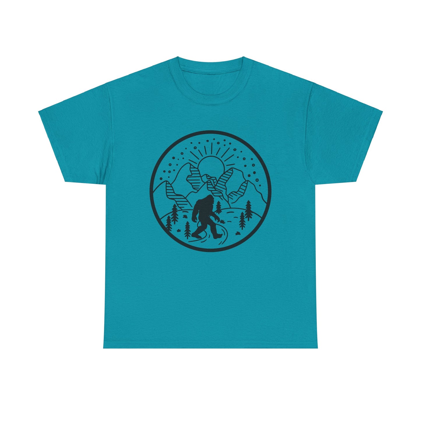 104 Bigfoot Mountain Design Unisex Heavy Cotton Tee