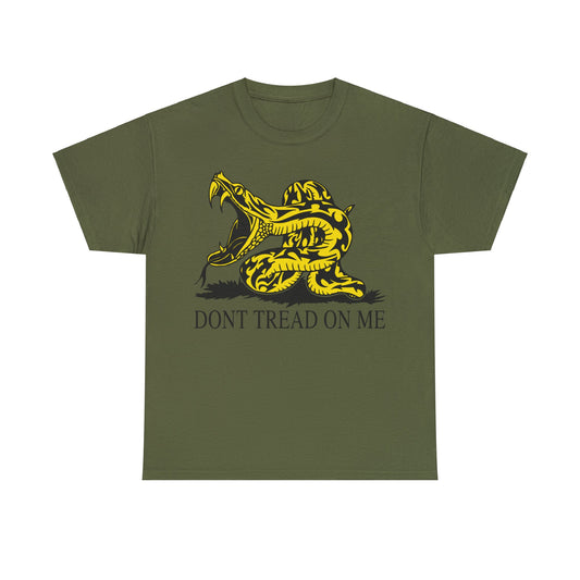 202 Don't Tread on Me - wide mouth snake design - Heavy T-shirt