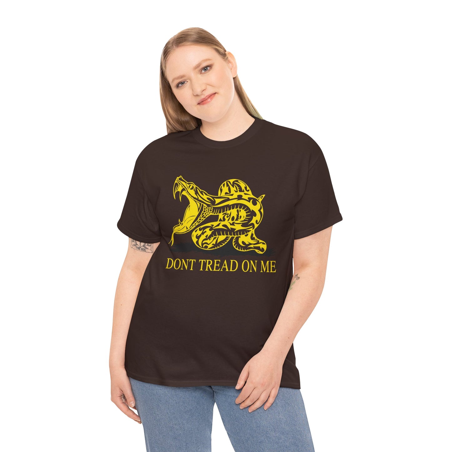 202 Don't Tread on Me - wide mouth snake design - Heavy T-shirt