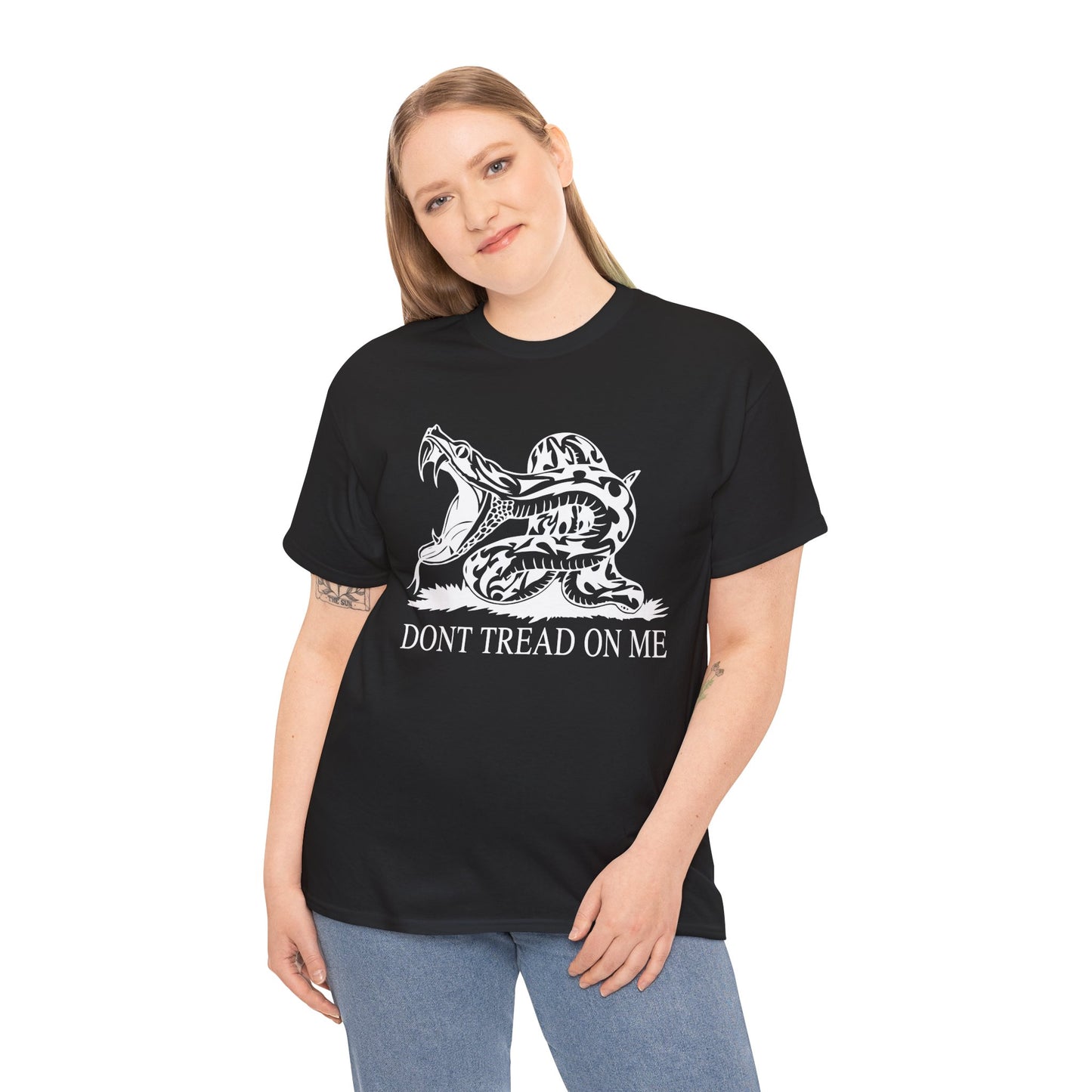 202 Don't Tread on Me - wide mouth snake design - Heavy T-shirt