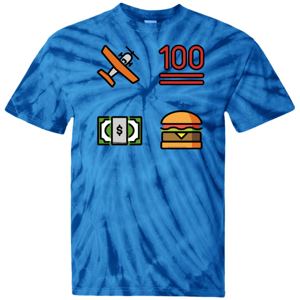 007 The 100 Dollar Hamburger tie-dye t-shirt