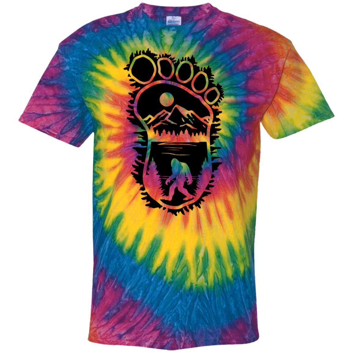 105 Bigfoot's Foot design Tie Dye T-Shirt