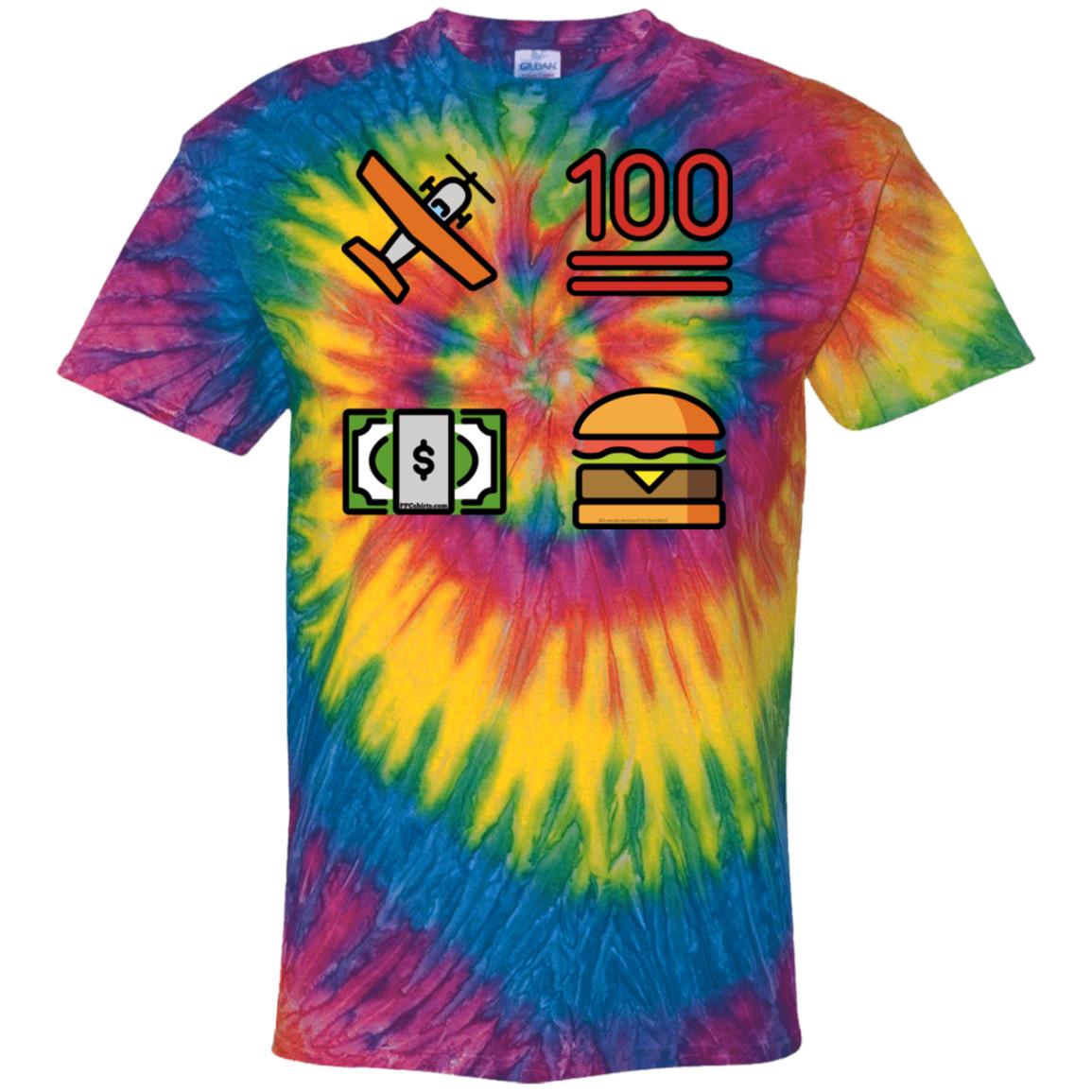 007 The 100 Dollar Hamburger tie-dye t-shirt