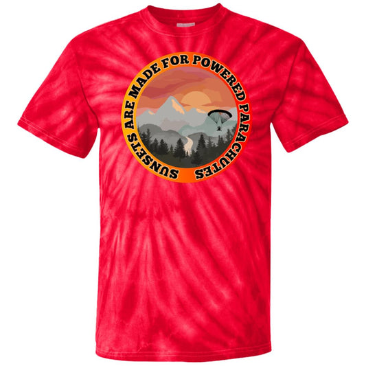 003 Sunsets are made for Powered Paracutes - Mountain edition -  Tie-Dye T-shirt